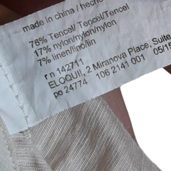 Eloquii || Ivory Poet Blouse Size 26W Long Sleeve Textured Prairie Peasant Top - Picture 7 of 10